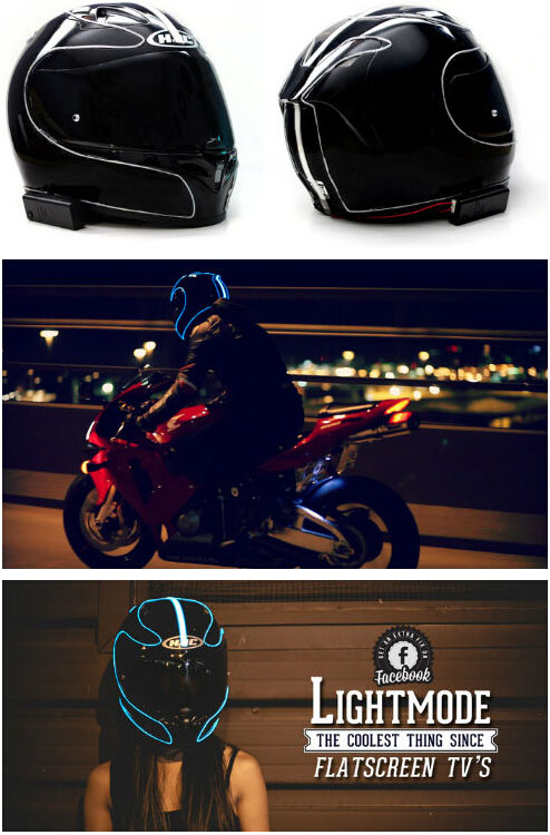 會發光的LightMode摩托車頭盔