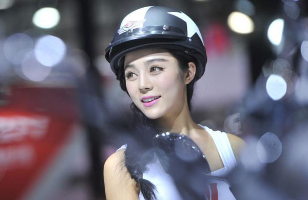 2014重慶摩博會美女模特機車模特