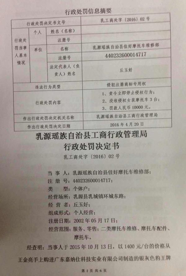 摩托車市場不景氣 部分商家打擦邊球傍名牌銷售